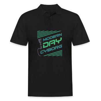 Lustiges Amputation und Beinprothesen - Männer Poloshirt - Schwarz - Vorne - Kai (181cm)