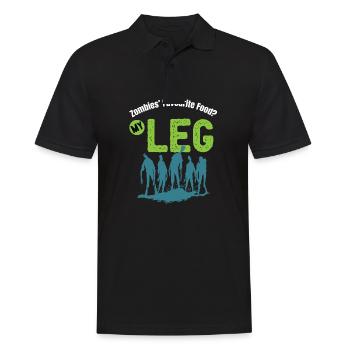 Lustiges Amputation und Beinprothesen - Männer Poloshirt - Schwarz - Vorne - Kai (181cm)
