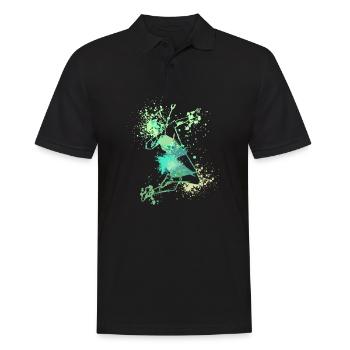 Joueur de Splash Badminton - Polo Homme - noir - Devant - Kai (181cm)