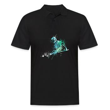 Cool splash pool billiards player - Männer Poloshirt - Schwarz - Vorne - Kai (181cm)