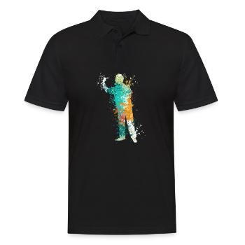 Splash Darts Design For Darts Players - Männer Poloshirt - Schwarz - Vorne - Kai (181cm)