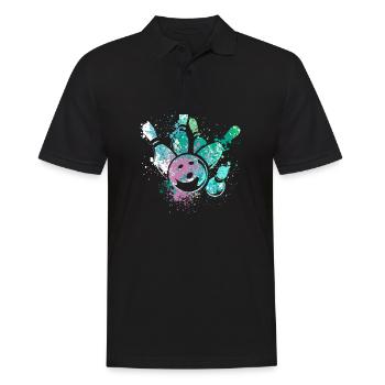 Cool Splash conception de bowling sportif pour bowler - Polo Homme - noir - Devant - Kai (181cm)