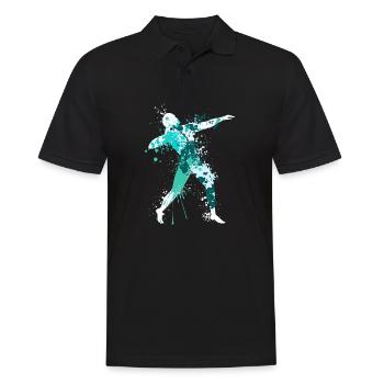 Splash Track And Field Shot Put Athlete - Men's Polo Shirt - black - Front - Kai (181cm)