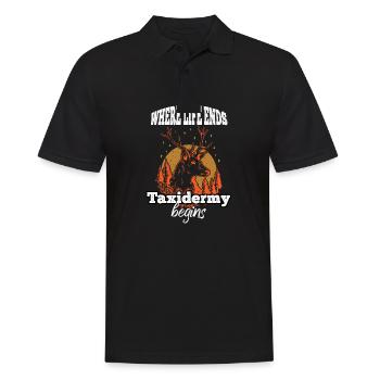 Lustiges Taxidermie und Tierpräparator Taxidermist - Männer Poloshirt - Schwarz - Vorne - Kai (181cm)