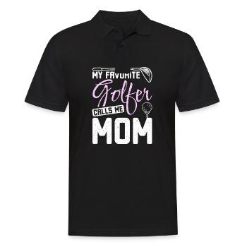 My favorite golfer calls me mom golfing mother - Men's Polo Shirt - black - Front - Kai (181cm)