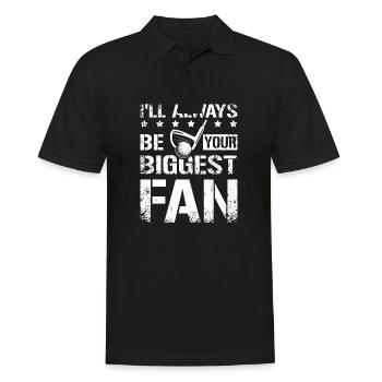 Always be your biggest fan, design for golfing fan - Men's Polo Shirt - black - Front - Kai (181cm)