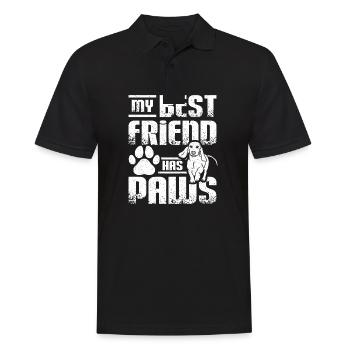 Mon meilleur friedn a des pattes teckel - Polo Homme - noir - Devant - Kai (181cm)