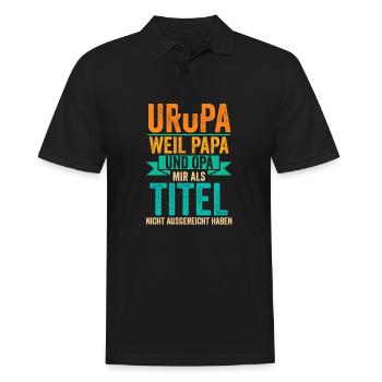 Papa Opa Uropa Eine Steile Karriere - Männer Poloshirt - Schwarz - Vorne - Kai (181cm)