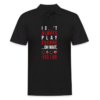 Play Euchre Card Game Euchre Player Poker Euchre - Men's Polo Shirt - black - Front - Kai (181cm)