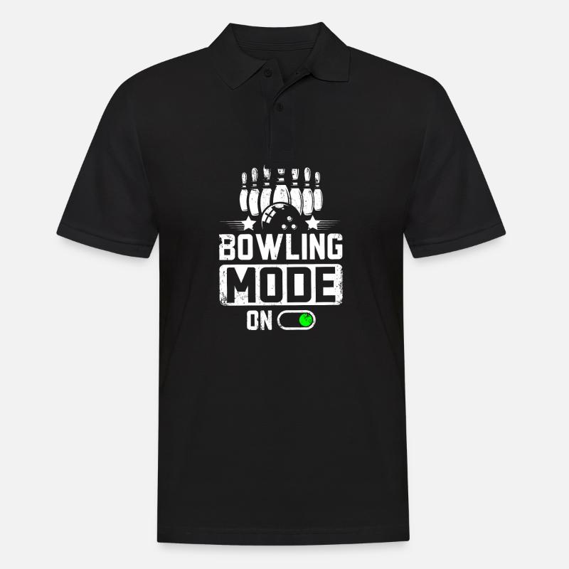 Bowling mode on - Men's Polo Shirt - black
