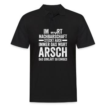 Einzug Umzug Nachbarn Nachbar - Männer Poloshirt - Schwarz - Vorne - Kai (181cm)