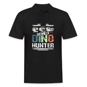 Paleontologist call me dino hunter - Männer Poloshirt - Schwarz - Vorne - Kai (181cm)