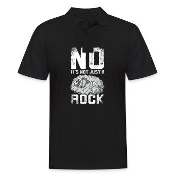Funny Paleontologist no it's not just a rock - Männer Poloshirt - Schwarz - Vorne - Kai (181cm)