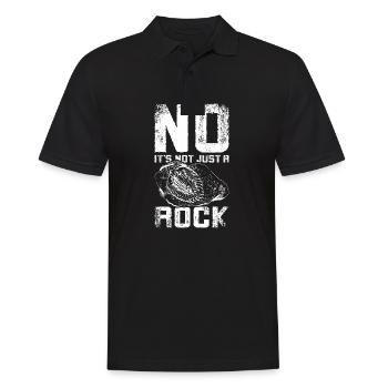 Funny Paleontologist no it's not just a rock - Männer Poloshirt - Schwarz - Vorne - Kai (181cm)