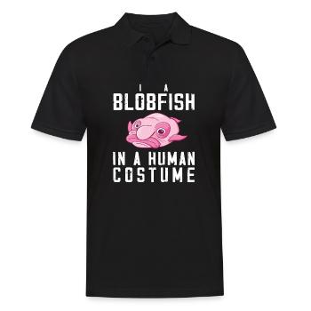 Costume de Blobfish - Visage de poisson Blob laid - - Polo Homme - noir - Devant - Kai (181cm)