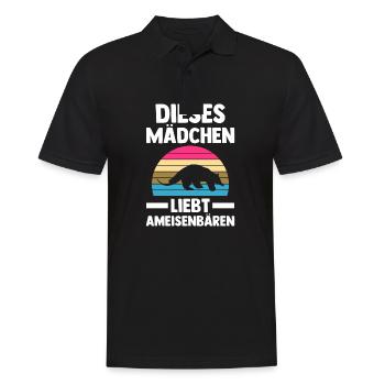 Ameisenbär - Männer Poloshirt - Schwarz - Vorne - Kai (181cm)