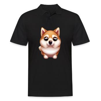 L'art du Shiba Inu - Polo Homme - noir - Devant - Kai (181cm)