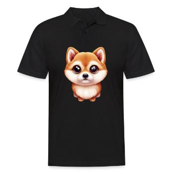 Shiba Inu Masterpiece - Men's Polo Shirt - black - Front - Kai (181cm)