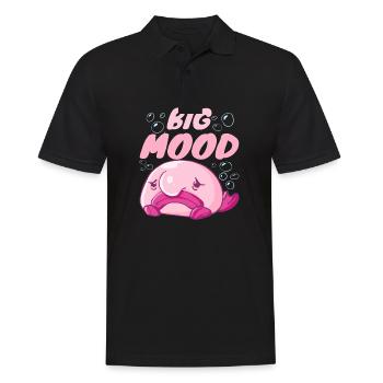 Blobfish Kostüm - Hässliches Blob Fischgesicht - - Männer Poloshirt - Schwarz - Vorne - Kai (181cm)