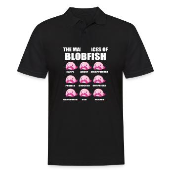 Costume de Blobfish - Visage de poisson Blob laid - - Polo Homme - noir - Devant - Kai (181cm)