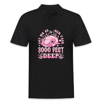Costume de Blobfish - Visage de poisson Blob laid - - Polo Homme - noir - Devant - Kai (181cm)
