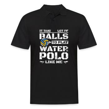 A lot of balls to play polo, funny water polo - Men's Polo Shirt - black - Front - Kai (181cm)