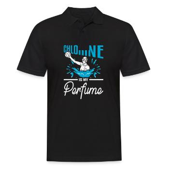Le chlore est mon parfum, drôle de water-polo - Polo Homme - noir - Devant - Kai (181cm)