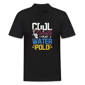 Cool girls play water polo - Men's Polo Shirt - black - Front - Kai (181cm)