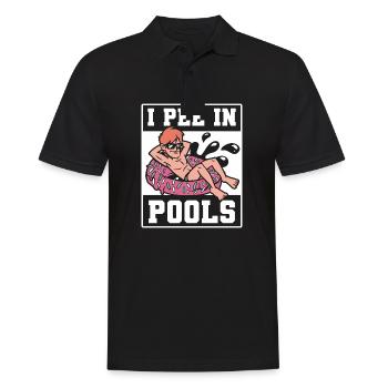 Lustig, Ich Pinkle In Pools Schwimmen Humor - Männer Poloshirt - Schwarz - Vorne - Kai (181cm)