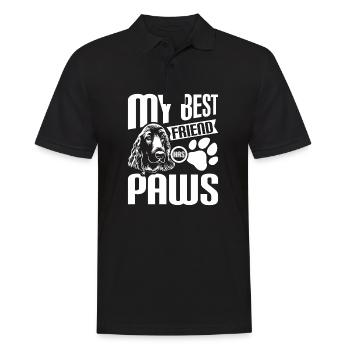 Mon meilleur fruebd a pattes cocker spaniel - Polo Homme - noir - Devant - Kai (181cm)