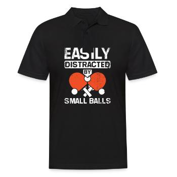 Facilement distrait par de petites balles de ping-pong - Polo Homme - noir - Devant - Kai (181cm)