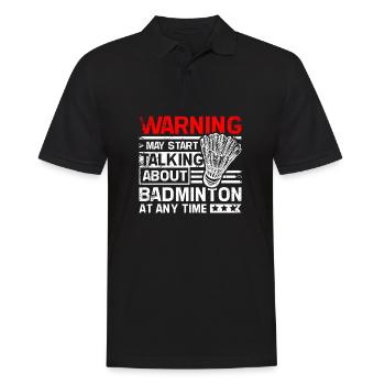 Commencez à parler de badminton - Polo Homme - noir - Devant - Kai (181cm)