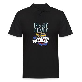 Lustiges Scheidung Glücklich Geschieden und - Männer Poloshirt - Schwarz - Vorne - Kai (181cm)