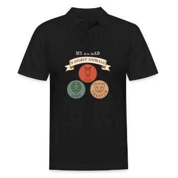 Lustiges Scheidung Glücklich Geschieden und - Männer Poloshirt - Schwarz - Vorne - Kai (181cm)