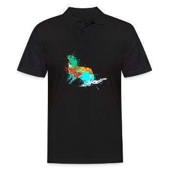 Splash Art Otter Otter géante Loutre de lac - Polo Homme - noir - Devant - Kai (181cm)