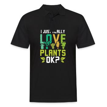 Horticulturist Really love plants ok? Botanist - Männer Poloshirt - Schwarz - Vorne - Kai (181cm)