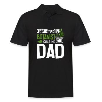 Fathers day My favorite botanist calls me dad - Männer Poloshirt - Schwarz - Vorne - Kai (181cm)