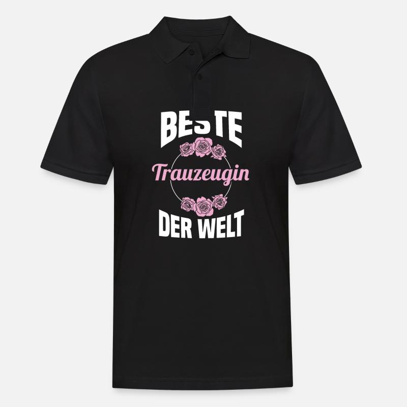 Hochzeit Junggesellenabschied Trauzeugin - Männer Poloshirt - Schwarz