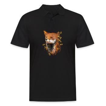 Fox Face Fox Fox Cute Smart Aquarelle - Polo Homme - noir - Devant - Kai (181cm)