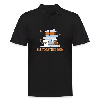 All Together Now Summer Reading Squad Read A Book - Men's Polo Shirt - black - Front - Kai (181cm)