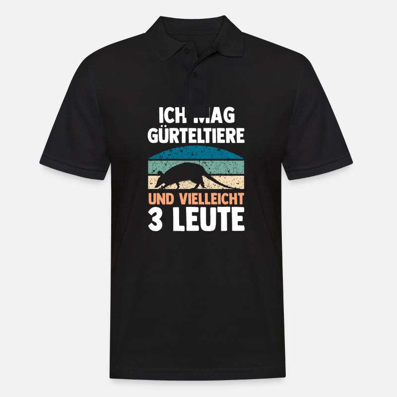 Gürteltier - Männer Poloshirt - Schwarz
