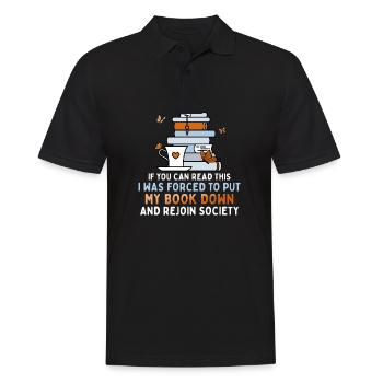Ich Bringe Kindern Das Lesen Bei - Männer Poloshirt - Schwarz - Vorne - Kai (181cm)