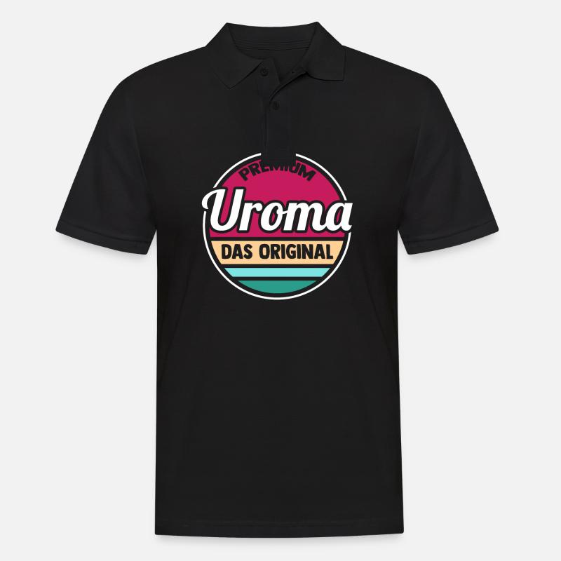 Urgroßmutter Uroma - Männer Poloshirt - Schwarz