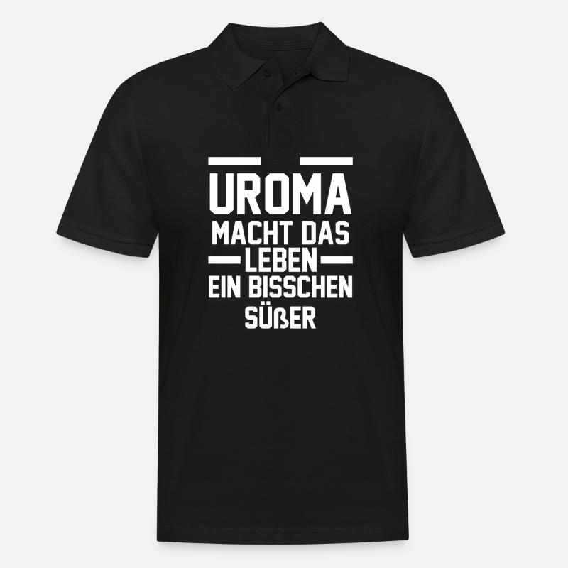 Urgroßmutter Uroma - Männer Poloshirt - Schwarz