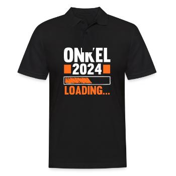 Werdender Onkel 2038 - Männer Poloshirt - Schwarz - Vorne - Kai (181cm)