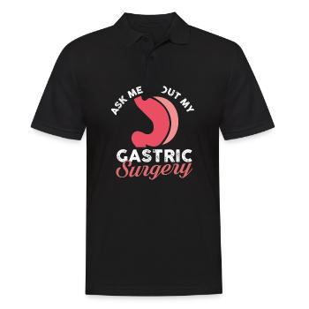 Ask me about my gastric surgery - Männer Poloshirt - Schwarz - Vorne - Kai (181cm)