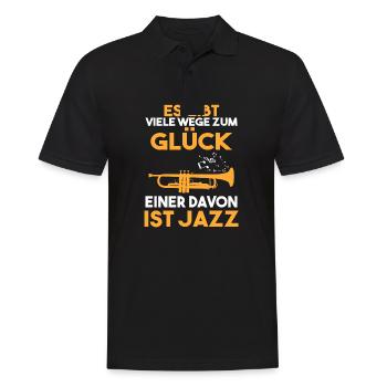 Jazz Tänzer - Männer Poloshirt - Schwarz - Vorne - Kai (181cm)