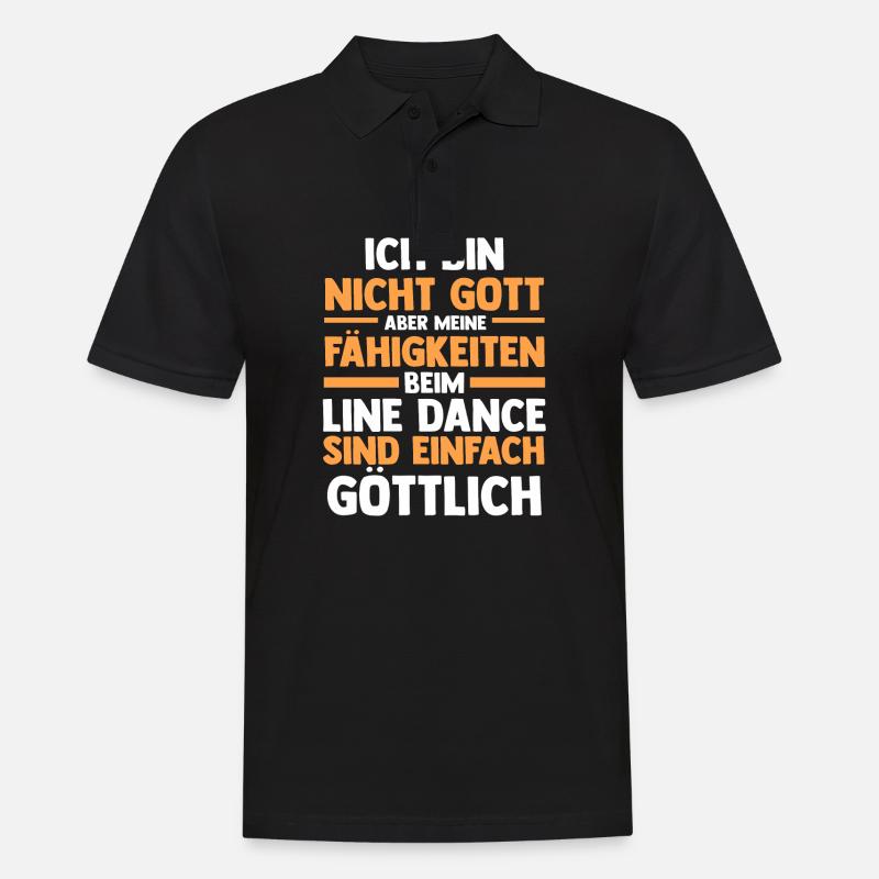 Line Dance Tänzer - Männer Poloshirt - Schwarz
