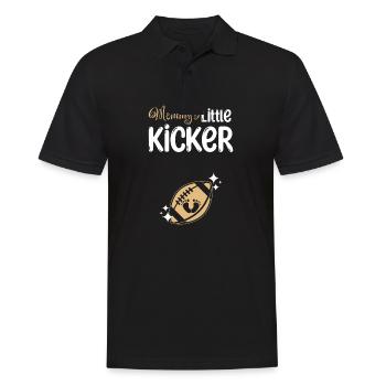 Pregnancy Football mommy's little kicker - Männer Poloshirt - Schwarz - Vorne - Kai (181cm)
