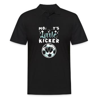 Pregnancy Soccer mommy's little kicker - Männer Poloshirt - Schwarz - Vorne - Kai (181cm)